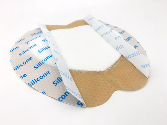 Soft and Comfortable Medical Borderless Surgical Dressing Silicone Foam Wound Dressing for Children, Aged, Radiotherapy and Chemotherapy